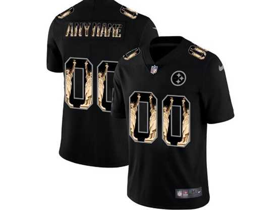 Customized Men's Nike Steelers Carbon Black Vapor Statue Of Liberty Limited Jersey,We sell and wholesale Customized Men's Nike Steelers Carbon Black Vapor Statue Of Liberty Limited Jersey on line form chian!